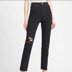 NWT Express Super High Waisted Black Slim Jeans size 4